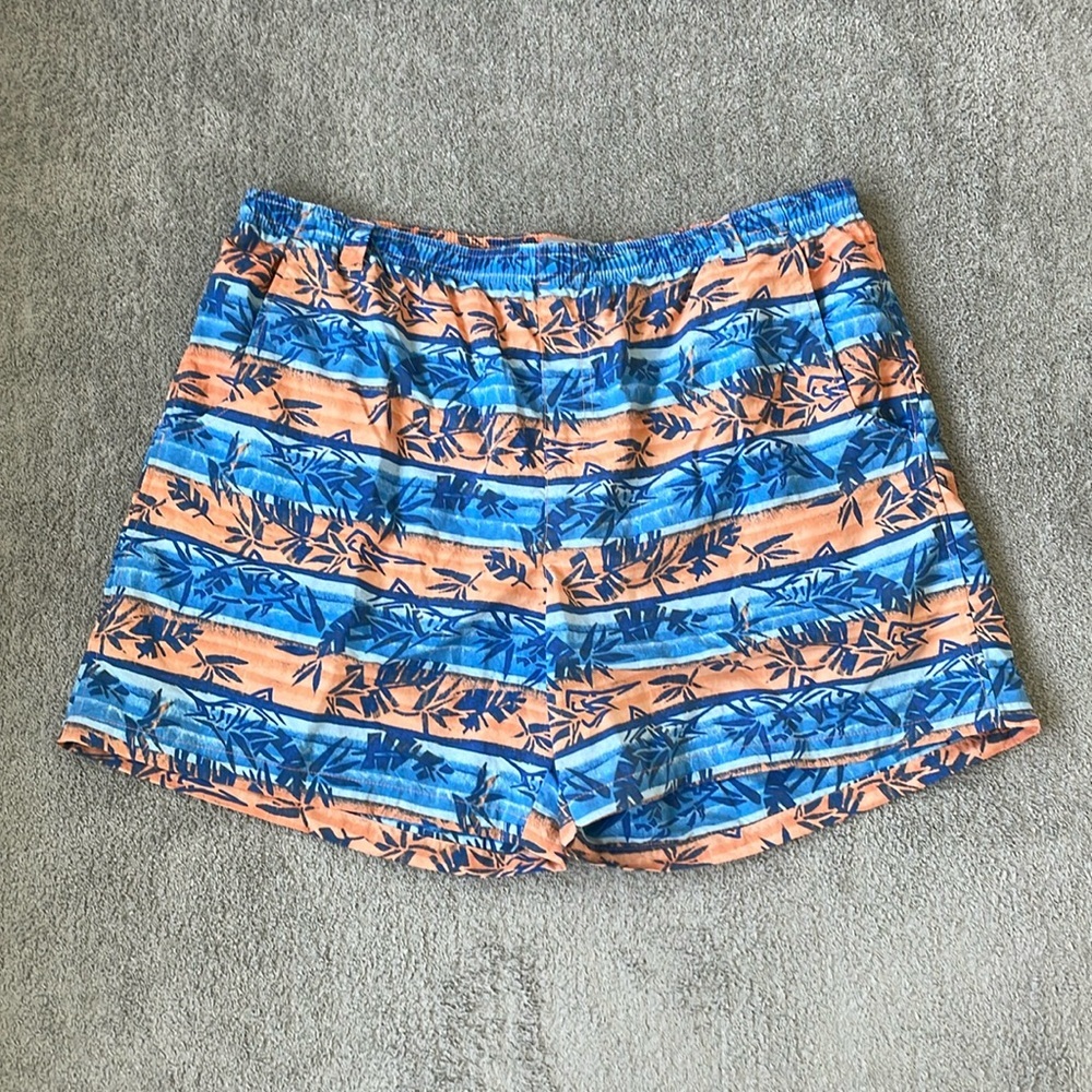EC Columbia Blue / Orange Swim Trucks with Liner - Size XL
